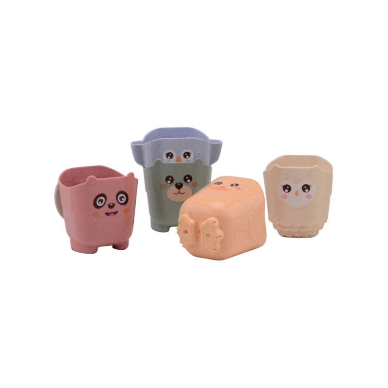 Happy World stapelemmers en bekers van bioplastic – afbeelding 4
